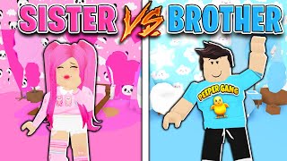 SISTER vs BROTHER BEDROOM BUILD OFF CHALLENGE in ADOPT ME Roblox Adopt Me [upl. by Nyleda]