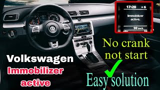 Volkswagen Immoblizer active no crank not start easy solution [upl. by Elimac724]