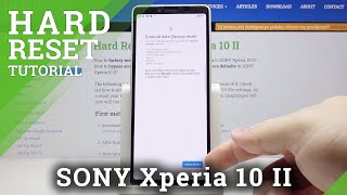 How to Hard Reset SONY Xperia 10 II – Factory Reset via Settings [upl. by Bergh]