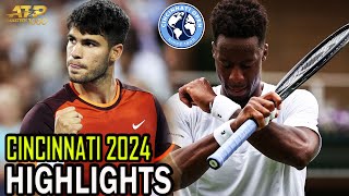 Carlos Alcaraz vs Gael Monfils Round 2  Cincinnati 2024 [upl. by Ahsetan]