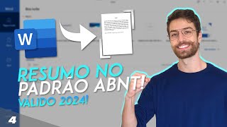 COMO FAZER O RESUMO ABNT FÁCIL E RÁPIDO [upl. by Reffineg]