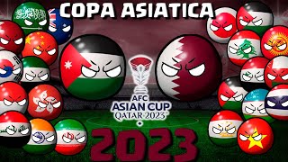 así fue la COPA ASIATICA de QATAR 2023 countryballs [upl. by Leo]