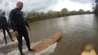 severn bore maisemore october 2014 [upl. by Nylac]