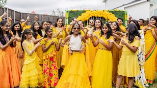 Aanyas Party Dance ll Modhaledham Party ll Half Saree Function ll Dance Cover ll Dallas Texas ll [upl. by Ttcos]