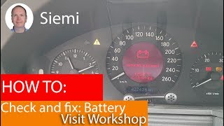 Battery Visit Workshop How to check and fix this error on a Mercedes W211 [upl. by Saxet]