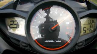 2010 Honda VFR1200F Top speed 253 kmh [upl. by Esikram]