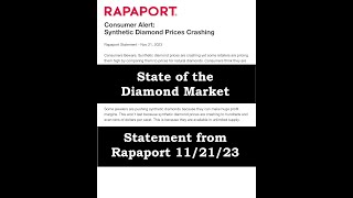 State of the Diamond Market 112123  Statement from Rapaport [upl. by Ruby]