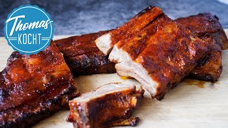 Spareribs im Backofen  einfach lecker und butterweich [upl. by Ahsiaa]