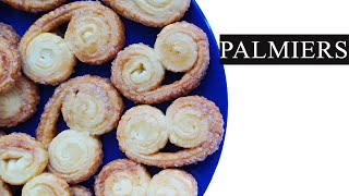 Puff Pastry French Palmiers  Palmiers with sugar [upl. by Rushing]