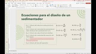 Cálculos para el diseño de un sedimentador Materia Operaciones y Procesos Unitarios [upl. by Etsirhc]