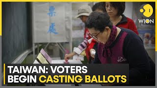 Taiwan Elections 2024 Taiwanese begin casting ballots to choose next president  WION News [upl. by Ahsinelg]