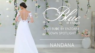 Wedding Gown Spotlight – Blue by Enzoani NANDANA from the 2021 Bridal Collection [upl. by Tikna]