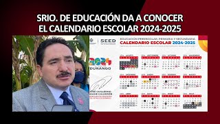 Calendario escolar para el Estado de Durango 2024 2025 [upl. by Krystyna74]