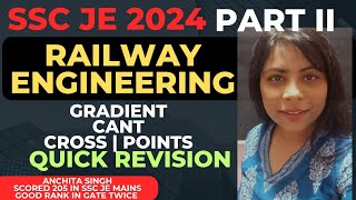 SSC JE 2024  RAILWAY ENGINEERING  SSC JE RAILWAY ENGINEERING MARATHON  SSC JE RAILWAY REVISION [upl. by Shaer926]