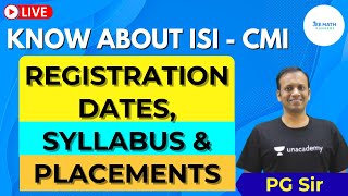 KNOW About ISI  CMI  Registration Dates Syllabus amp Placements  JEE Math Ranker  PG [upl. by Swift225]