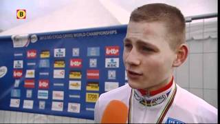 Mathieu van der Poel wereldkampioen veldrijden bij junioren in Koksijde [upl. by Kirbie924]