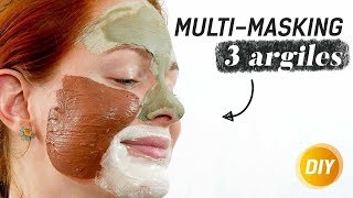 Comment réaliser un soin du visage quotMultimaskingquot aux 3 argiles pour une peau éclatante   DIY [upl. by Nittirb790]