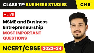 MSME amp Business Entrepreneurship  Most Important Questions  Class 11 Business Studies Ch 9  LIVE [upl. by Torrence]