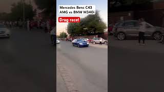 BMW M340i vs MercedesBenz C43 AMG drag race cars bmw mercedes f1 reels trending carwow [upl. by Plunkett]