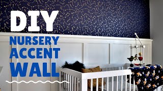 How To Build a DIY Accent Wall in a Nursery  Board and Batten Wainscoting and Wallpaper 2020 [upl. by Aleuname215]