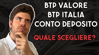 BTP Valore BTP Italia conto deposito qual è linvestimento migliore [upl. by Madelina883]