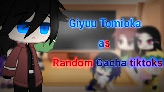 Demon Slayer reagindo a Giyuu as Random Gacha tiktoks [upl. by Tamis]