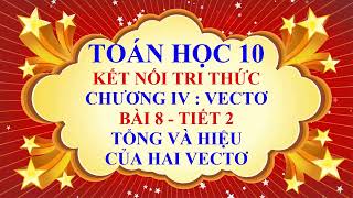 Toán học lớp 10  Kết nối tri thức  Chương 4  Bài 8  Tổng và hiệu của hai vectơ  Tiết 2 [upl. by Zenger682]