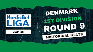 Denmark  1st Division Stats Round 9 202425  Historical Stats  OverGolStats [upl. by Idnyc]