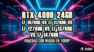 i7 10700K VS i7 11700K VS i7 12700K VS i7 13700K VS i7 14700K Pruebas Con Nvidia En 1080p [upl. by Ynnij]