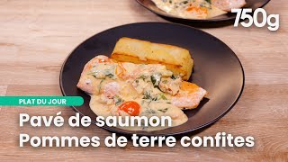 Pavé de saumon et pommes de terre confites  un repas sain et gourmand  750g [upl. by Gore]