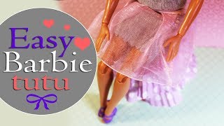 Barbie Tutu Skirt  Barbie Doll Clothes Tutorial  Ubrania dla Lalek  Spódnica dla Lalki Barbie 13 [upl. by Fineman242]