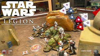 Ahsoka and Luke Vs Vader Star Wars Legion Battle Report [upl. by Nuajed]