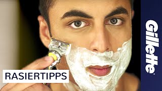 Rasieren  Ein Tutorial mit Tipps zur Nassrasur  Gillette ProShield [upl. by Amalberga]