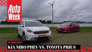 Kia Niro PHEV vs Toyota Prius Plugin  AutoWeek Dubbeltest [upl. by Esertap]