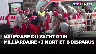 Naufrage du yacht d’un milliardaire en Sicile  un mort et six disparus [upl. by Ellehcer]