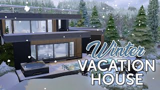 WINTER VACATION HOUSE with Platforms  The Sims 4  Stop Motion Build  No CC [upl. by Akiram]