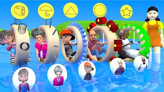 Scary Teacher 3D vs Squid Game Choose The Spinning Wheel To The Ballon Error 5 times Challenge [upl. by Ycnahc786]