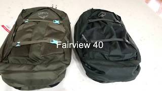 Osprey Fairview 40 and Farpoint 40 Comparison [upl. by Nrobyalc]