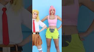 “Patrick say that again 🤔”  SpongeBob and Patrick cosplay w ​⁠halcybella 🌊🧽💕 [upl. by Juliette]