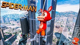 ADVENTURE FOXY TURNS INTO SPIDERMAN GTA 5 Mods FNAF RedHatter [upl. by Rett858]