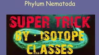 Phylum  Aschelminthes NCERT short trick [upl. by Terrell]