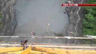 Australian woman survives 111m bungee fall into the Zambezi River [upl. by Kevon476]