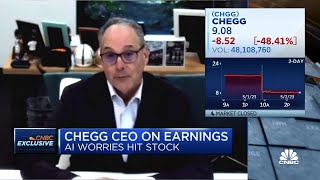 Chegg CEO on stock drop after earnings and AIs impact on outlook [upl. by Firahs656]