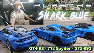 Shark Blue Supercar Porsche GT4RS  718 Spyder  992 GT3 [upl. by Onid]