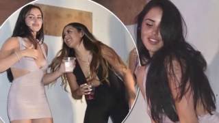 Marnie Simpson flashes EVERYTHING as she goes commando in tiny dress for Geordie Shore night out [upl. by Gerianna]