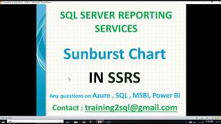 Sunburst Chart in SSRS  SSRS Sun burst chart [upl. by Eneloj]