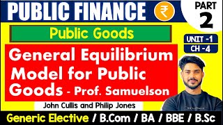 General Equilibrium model for Public Goods by Samuelson  Public Finance GE  Bcom BA Sem 4 amp 6 [upl. by Homovec]