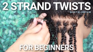 How to do 2 strand twists for beginners [upl. by Bobbye930]