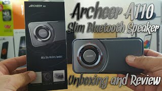 Archeer A110 Slim Bluetooth Speaker Unboxing and Review [upl. by Llenaej]