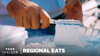 How Authentic Feta Cheese Is Made In Greece  Regional Eats [upl. by Luaped]